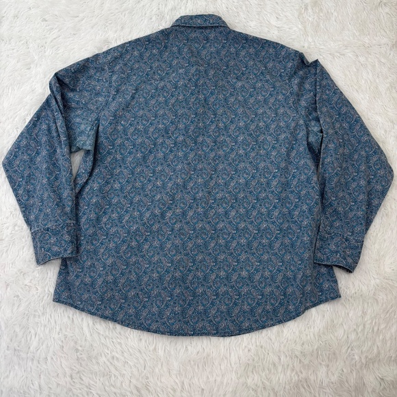 Wrangler Wrancher Pearl Snap Long Sleeve Button‎ Down Shirt - Picture 4 of 4